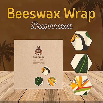 SUPERBEE Beeswax Wrap for Food, Set of 3 Bees Wax Wraps, Reusable Bees Wrap  Paper for Wrapping Vegetables, Cheese Paper, Bowl Covers and Sandwich  Wrapping Paper, Beeswax Food Wraps - Jungle - Yahoo Shopping