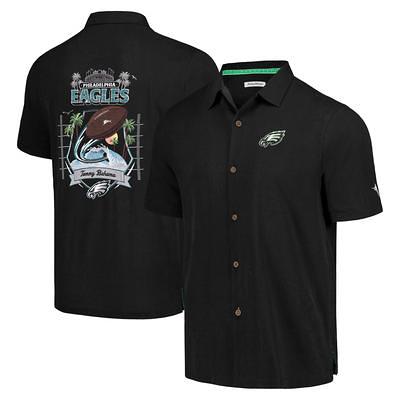 Men's Tommy Bahama Black Green Bay Packers Top of Your Game Camp Button-Up  Shirt