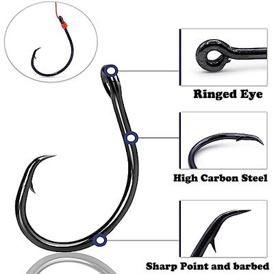 BLUEWING Wide Gap Offset Circle Hook 25pcs Fishing Hooks High Carbon Steel  Fishing Hooks Extra Sharp Fish Hooks for Freshwater Saltwater Fishing, Size  4/0, 25pcs - Yahoo Shopping