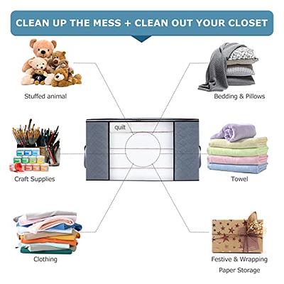 Storage Bags for Clothes, 4PCS Closet Organizers and Storage Bags, 90L  Large Capacity Clothing Storage Bags with Clear Window, 3 Layer Fabric Storage  Bags for Clothes, Blankets, Comforters and Bedding 