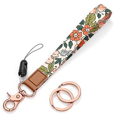  Yiflin Cute Wrist Lanyard for Keys, Keychain, Wallet, Id Holder,  Cell Phone, Wristlet Lanyard Key Chain Holder（Black Leopard） : Office  Products