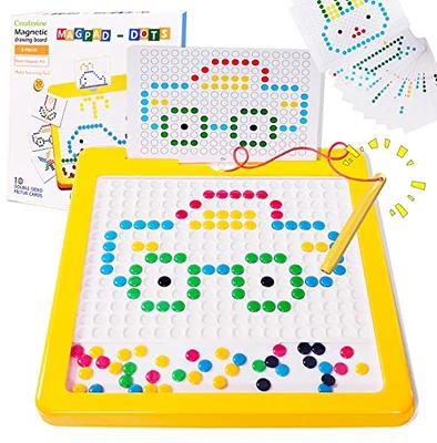  ailixinda Magnetic Drawing Board for Kids,Large Magnet Doodle  Board with Magnetic Pen & Beads,Magnetic Dot Art for Toddlers,Montessori  Educational Sensory Travel Toys for 3 4 5 6 Year Old Boys Girls 