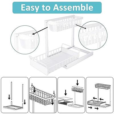 artzon 2-Pack Under Sink Organizers and Storage, 2-Tier Bathroom Cabinet  Organizer with Pull-Out Storage Drawer, Kitchen Organization with 8 Hooks,  Black - Yahoo Shopping