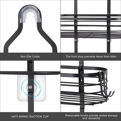 Roseyat Shower Caddy Wall Mounted Stainless Steel Basket Shelf Shampoo  Holder, Adhesive Shower Shelf Basket Rack Organizer, No Drilling Bathroom  Shelf with Hooks, Kitchen Spice Holder-2 Pack - Yahoo Shopping