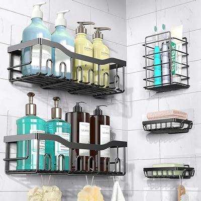 LEVERLOC Corner Shower Caddy Suction Cup NO-Drilling