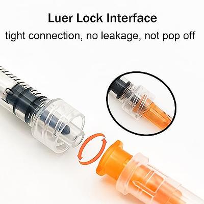 20 Pack 5ml Plastic Syringe Luer Lock With Measurement No Needle for  Scientific Labs Liquid Measuring 5ml 20pcs