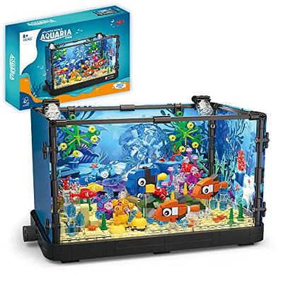 Fish Tank Set Cute Block Model Decoration