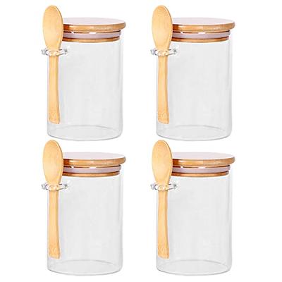 ComSaf Glass Food Storage Jars Set of 9（20/74 oz）, Clear Storage Containers  with Airtight Bamboo Lid, Pantry Organization Jar, Spice, Blooming Tea,  Coffee and Sugar Container, - Yahoo Shopping