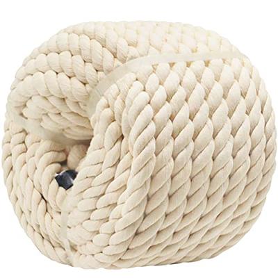 Strong Cotton Rope 3/4 inch x 25 feet Twisted Natural Cotton Cord for DIY  Rope Baskets, Decorative Projects,Pet Toys, White Craft Rope - Yahoo  Shopping