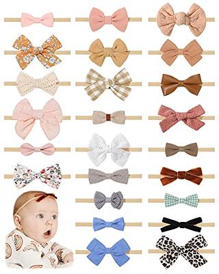 baby_topwholesaler1 Handmade Grosgrain Ribbon Bows with Clips - Stylish Boutique Hair Bows for Adults for Baby and Kids