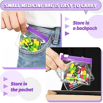 Reusable Pill Pouch Bags, Zippered Pill Pouch Set Pill Baggies