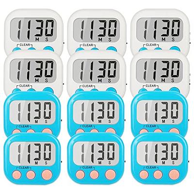 Timer, Kitchen Timers for Cooking Classroom Timer for Kids Teachers  Magnetic Digital Timers 2 Pack, White