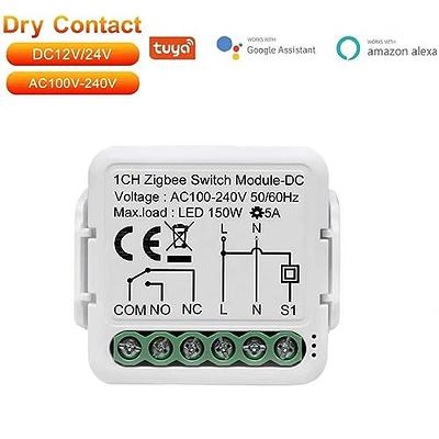 Mini Touch-Plate Low Voltage Powered Relay - Zigbee Wireless Control