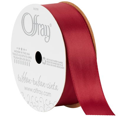 Offray Double Face Satin 1 1/2 inch x 50yd Ribbon Wine