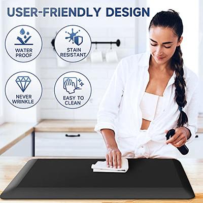 WISELIFE Kitchen Mat Cushioned Anti Fatigue Floor Mat,Thick Non Slip  Waterproof Kitchen Rugs and Mats,Heavy Duty Foam Standing Mat for Kitchen, Floor,Office,Desk,Sink,Laundry (17.3x28+17.3x60) - Yahoo Shopping