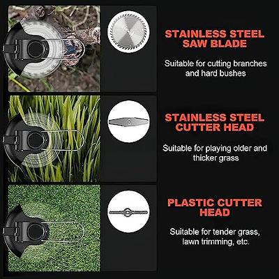  Electric Grass Trimmer, 3 in 1 Full Functional Lawn Mower  Batteries Powered 2 Wheel Telescopic Weed Eater Cordless Rechargeable  String Trimmer 850W 18000 RPM Brush Cutter for Garden (Black) : Patio, Lawn  & Garden