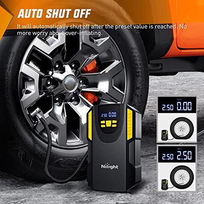  Lightning Deals Tire Inflator Portable Air Compressor Air Pump  for Car Tires - Car Accessories, 12V DC Auto Pump with Digital Pressure  Gauge, 150PSI with Emergency LED Light for Bicycle, Balloons 
