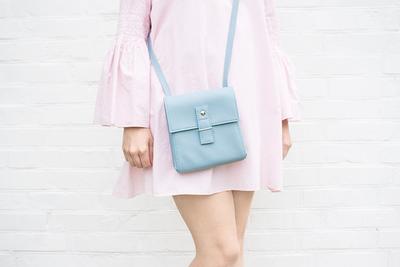 Small Crossbody Purse Light Blue Crossbody Bag Small Purse Vegan Leather Crossbody Phone Purse Small Crossbody Bag Vegan Handbag Blue Purse