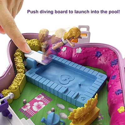 Polly Pocket 2-in-1 Koala Purse Travel Toy with 2 Micro Dolls, 1 Toy Car  and 5 Animals