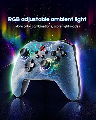 Wireless Switch Controller for Switch Controller/Switch Lite/Switch OLED,  Cool Rgb Switch Pro controller, LED Light Switch Remote Gamepad with