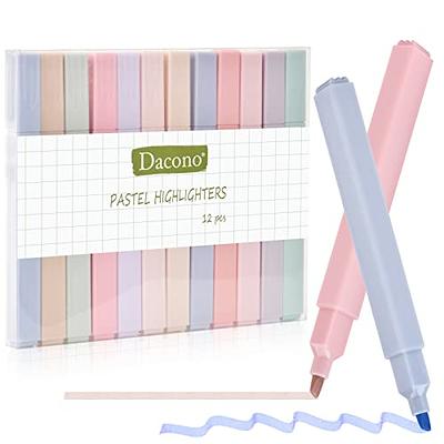 Dacono Aesthetic Highlighters, 12 Pcs Highlighters Assorted Colors