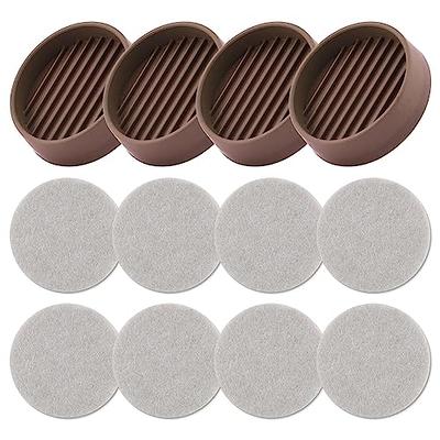 CasterMaster Non Slip Furniture Pads - 4x4 Black Round Rubber Anti Skid  Caster Cups Leg Coasters - Couch, Chair, Feet, and Bed Stoppers with Anti -  Sliding Floor Grip (Set of 4) 