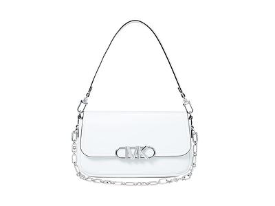 MICHAEL Michael Kors Parker Medium Convertible Pouchette Shoulder (Optic  White) Handbags - Yahoo Shopping