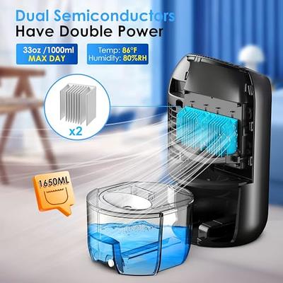 Dehumidifiers for Home with 88oz Water Tank, Dehumidifier for Room Up to  810 Sq.ft, with Two Working Mode, Colorful LED Light, Auto-off, Quiet