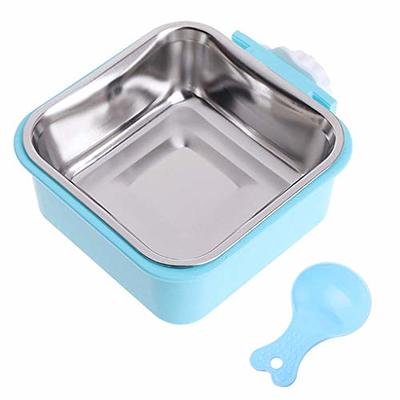 2PCS Crate Dog Food Water Bowl, Stainless Steel Hanging Crate Cat Bowls for  Cage Small Animal Food Water Feeder for Small Dog, Cat, Rabbit, Bird