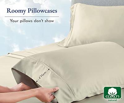 Mellanni Iconic Collection Microfiber Pillowcases, Set of 4 - Pillowcase (Standard, White)