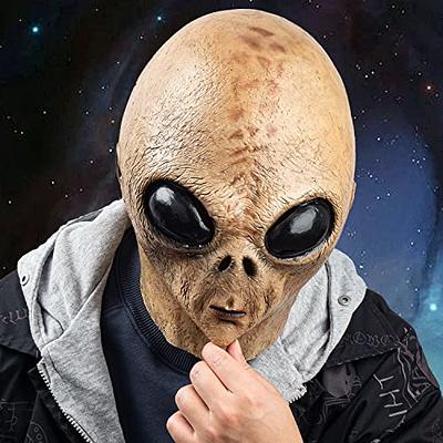 Scary ET Alien Mask Realistic Extra-terrestrial Halloween Party Masks  Saucer Man