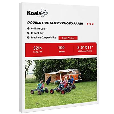 Koala Double Side Glossy Photo Paper 8.5x11 Inches 120gsm 100 Sheets  Compatible with Inkjet Printer - Yahoo Shopping