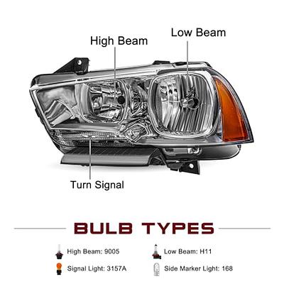  JSBOYAT Headlight Assembly w/Bumper Lights 4pcs Fit
