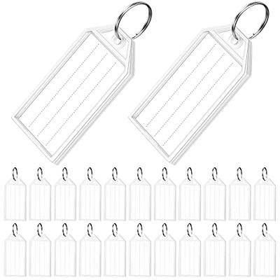 Key Tags, Pack Of 10 Key Tags With Labels Key Fobs Id Plastic Key Tags Key  Labels With Split Rings For Luggage Pet Name Memory Stick Tags-10 Colors  Practical 