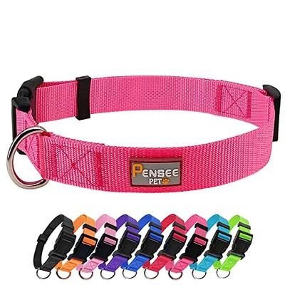 PENSEEPET Dog Collar Hot Pink Basic Dog Collars with Breathable Quick  Release Nylon Pet Collar for Puppy Small Medium Large Dogs Girl - Yahoo  Shopping