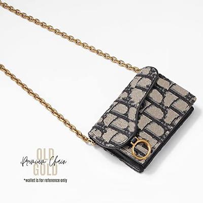 Monogram Clutch Conversion Kit with Gold Chain Wristlet Insert Wallet on  Chain (Black)