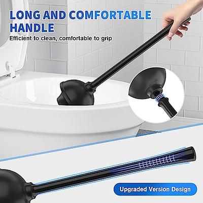 Plunger and Brush Set, 2 in 1Toilet Plunger and Brush Set, Black