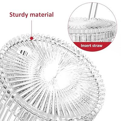 MerryJoy 16 Pack Sublimation Glass Blanks with Bamboo Lid,Frosted and Clear 16 oz Glass Cups with Lids and Straws,Sublimation Glass Blanks for Iced