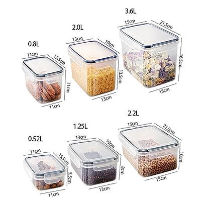 Airtight Food Storage Containers 1Pc, Kitchen Airtight Jars with Lid  Moisture-Proof Storage Box, 5 Size to Available,Stackable Food Containers  Kitchen