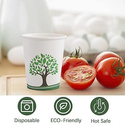 Lamosi 16 oz Disposable Coffee Cups, 180 Pack 16 oz White Paper Cups, Hot/Cold Beverage Drinking Cups for Water Juice or Tea, Office Party Home