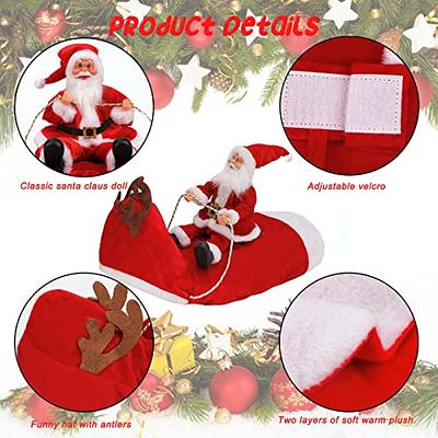 Santa Dog Costume Christmas Pet Clothes Santa Claus Riding Pet