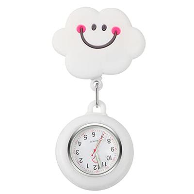 Chok Retractable Nurse Watch, Lapel Watch Clip-on Hanging Nurse Watches  Cute Flower Pattern Fob Watch with Silicone Cover for Nurses Doctors (Pink)  - Walmart.com