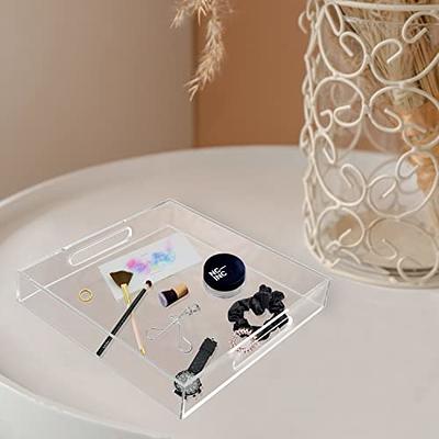 Clear Acrylic Tray Acrylic Serving Tray Simple Modern Transparent  Decorative Display Tray Storage Tray for Towels Cosmetics and Accessories