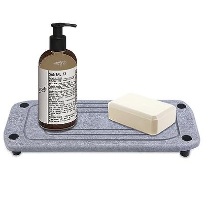 Yipem Instant Dry Bathroom Sink Organizer, Kitchen Sink Caddy with  Diatomaceous Earth Stone Sink Tray for Countertop Sponge Soap Toothbrush  Cup Perfect for Bathroom and Kitchen Storage Grey - Yahoo Shopping