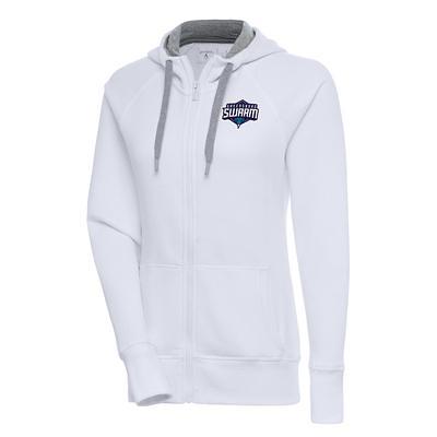 Women's Antigua White Jacksonville Jaguars Victory Pullover Hoodie