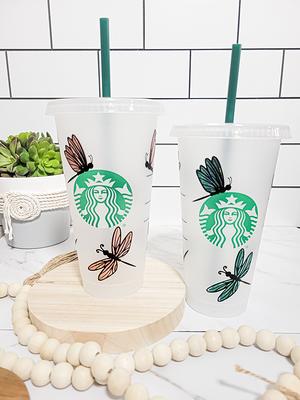 Dragonfly Starbucks Cup, Dragonflies Reusable Venti Cold Custom Tumbler  With Lid, Holographic Iced Coffee Cup - Yahoo Shopping