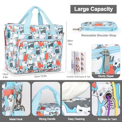 Crochet Hook Case Roll Up Bag Holder Foldable Knitting Storage Bag