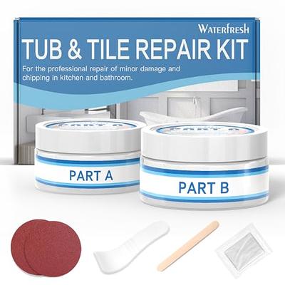 Tub Repair Kit White for Acrylic, Porcelain, Enamel & Fiberglass