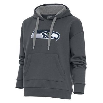 Men's Antigua Black Seattle Seahawks Victory Chenille Pullover