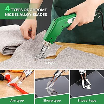 Huanyu Electric Hot Knife Rope Cutter Fabric Cutting Tool Kit 4 Blades Pro Fabric  Cutter 600° C Heat Cutter 100W Heat Sealer for Sponge Cloth Board Webbing  Continuous working - Yahoo Shopping
